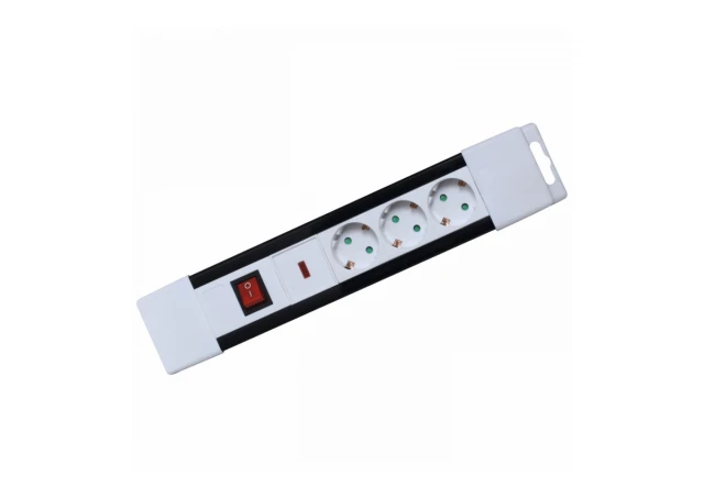 home Produžni kabel, 3 utičnice, prekidač, 1,5mm2, 2 met, beli - NVP 03K/WH
