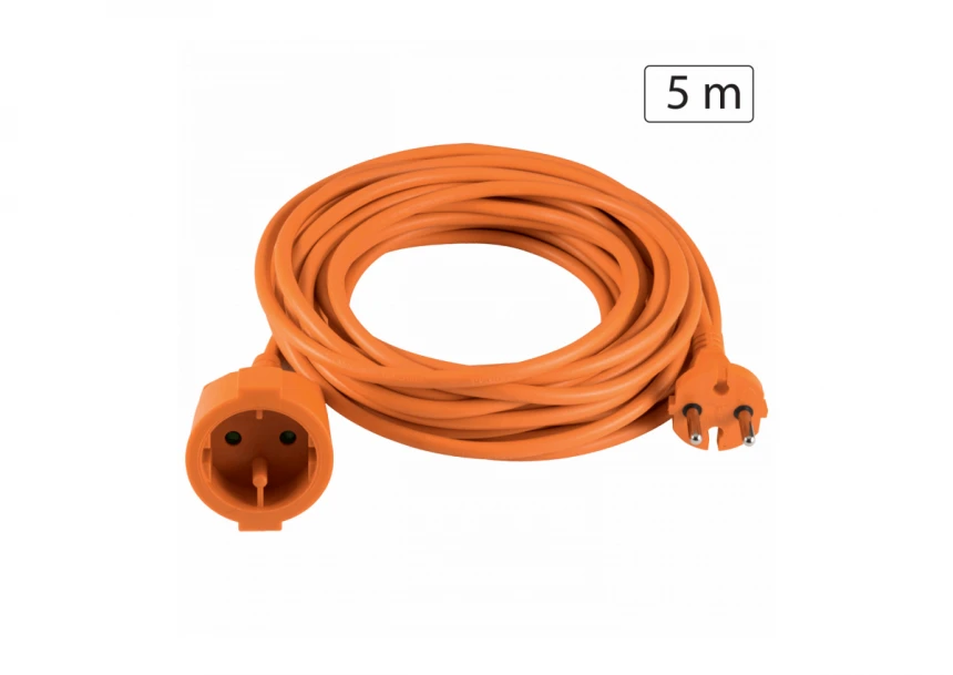 home Produžni strujni kabel 1 utičnica, 5m, H05VV-F 3G 1,5mm2 - NV 2-5/OR/1.5