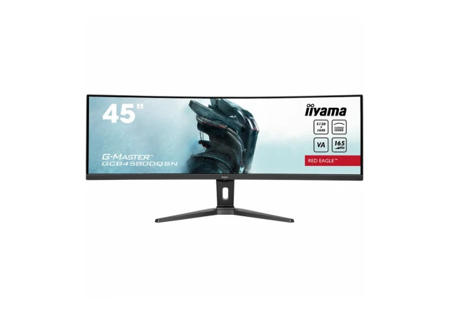 Iiyama G-MASTER Red Eagle GCB4580DQSN-B1LED monitor gaming curved 45" (44.5" viewable) 5120 x 1440 Dual Quad HD @ 165 Hz VA 450 cd/m² 3000:1 HDR400 0.8 ms 2xHDMI DisplayPort speakers black matte GCB4580DQSN-B1