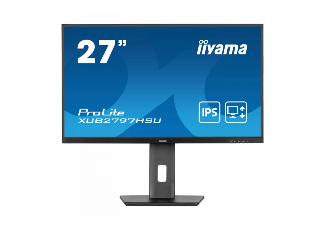 IIYAMA Prolite XUB2797HSU-B2 Business Monitor - 68.6 cm (27''), FULL HD (1920x1080), IPS LED, 100Hz, 300 cd/m², matte / black