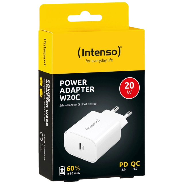 (Intenso) Punjač kućni, brzi, USB-C, 3A, 20W - Power Adapter W20C