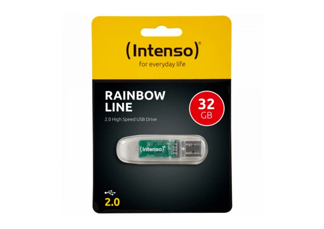 (Intenso) USB Flash drive 32GB Hi-Speed USB 2.0,Rainbow Line,TRANSP. - USB2.0-32GB/Rainbow