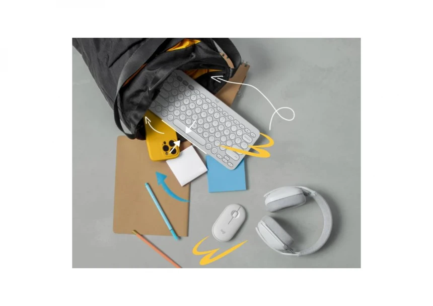 LOGITECH K380s Bluetooth Pebble Keys 2 US bela tastatura 