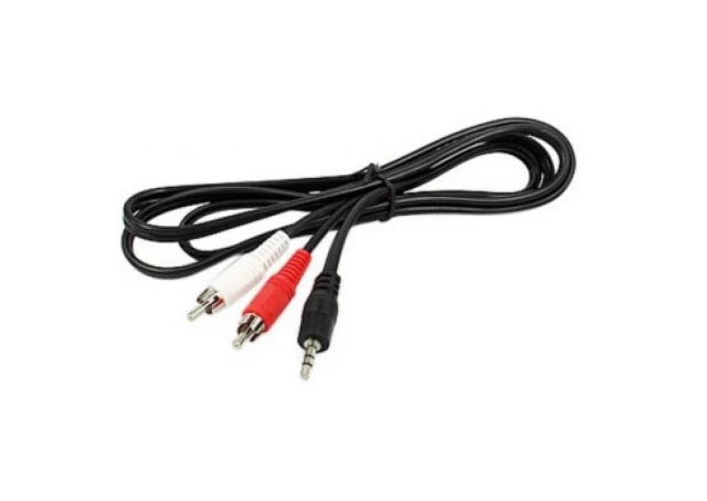 E-GREEN Kabl audio 3.5mm - 2xRCA 1.5m crni 