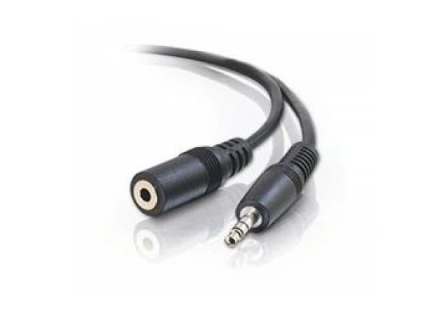 Kabl E-Green Audio 3.5mm stereo (M) - 3.5mm stereo (F) Nastavak 3m crni