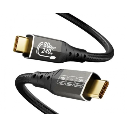 Kabl USB  E-Green USB4 V2.0 USB C-CM/M Thunderbolt 5/4, 80Gbps/PD 16K@60Hz 8K@120Hz, 2m, crna