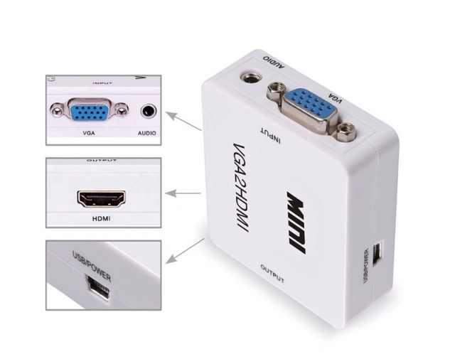 Konverter HDMI na VGA aktivni STAR 