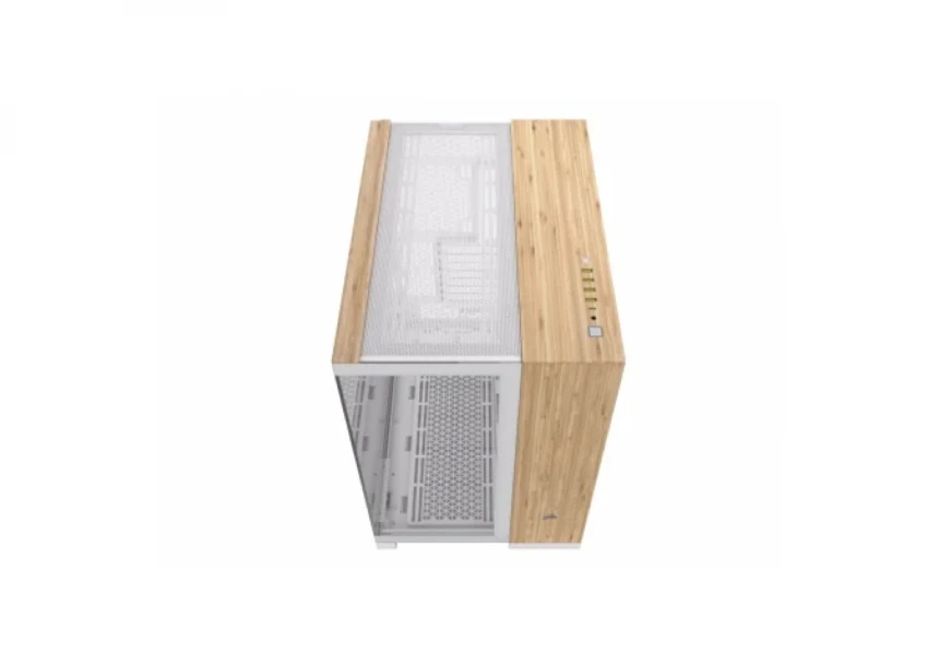 Kucište CORSAIR 6500X Mid-Tower/dve komore/kaljeno staklo/bez napajanja/bela/bambus drvo