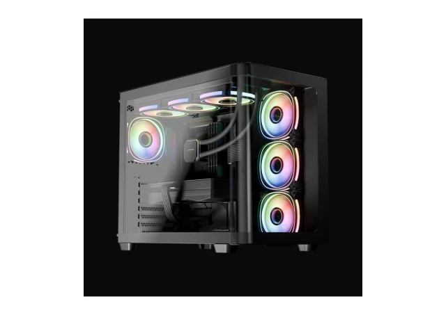 TOWER LC Power Gaming 8001B-ON Pro-Storm Dark 4x120mm ARGB Fan  1xUSB3.0 2xUSB2.0 1xUSB3.0 Type-C Black
