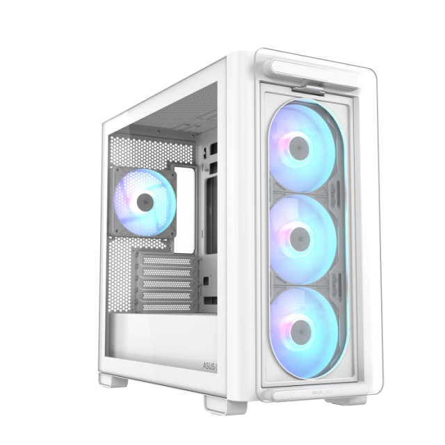 Kućište ASUS A23 PLUS TG ARGB/Micro-ATX/Mini-ITX/kaljeno staklo/no PSU/BELO