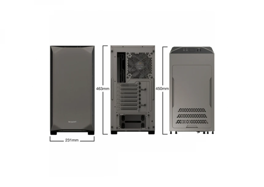 be quite! Kućište Midi be quiet! PURE BASE 500 mettalic grey Window