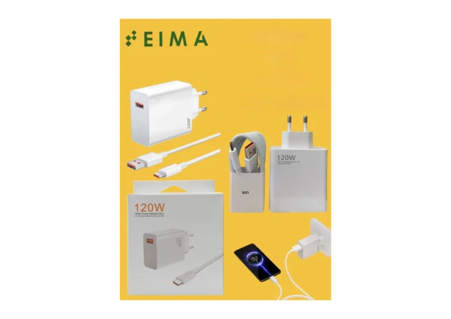 Kućni punjač Eima 120W Type C sa kablom