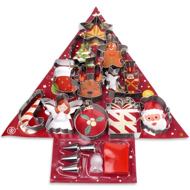 Vilde La Cucina  279086 - Modle za kolače - praznični motiv - INOX ( 16 delova )