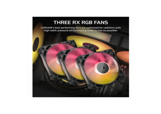 Kuler za CPU CORSAIR iCUE LINK TITAN 360 RX/RGB/AIO/360mm/triple fan/vodeno hladenje/crna