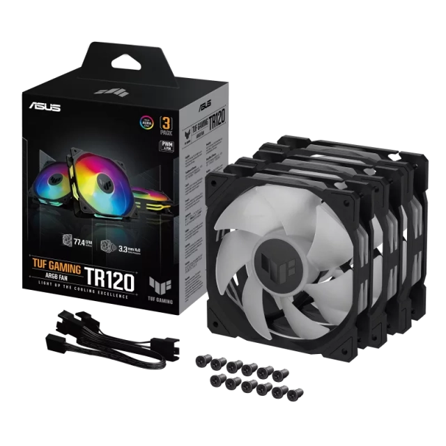 Asus TUF GAMING TR120 ARGB BLACK EDITION 3IN1 ventilator