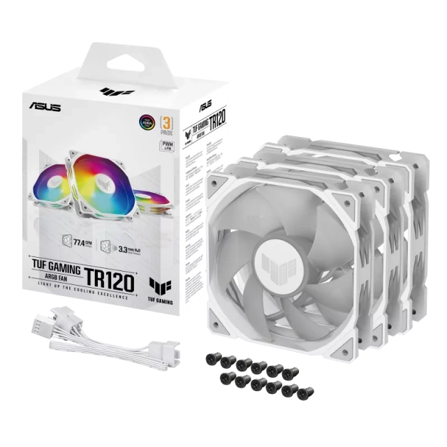ASUS TUF GAMING TR120 ARGB WHITE EDITION 3IN1 ventilator