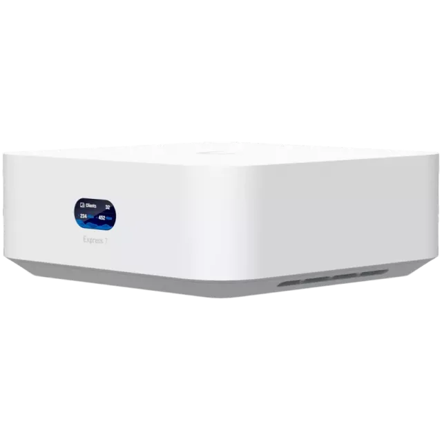 Ubiquiti UniFi Express 7 UX7 Mesh-scalable, super-compact 10G Cloud Gateway with integrated WiFi 7, 10 GbE RJ45 WAN port, 2.5 GbE RJ45 LAN port to extend network, up to 30+ UniFi devices and 300+ clients