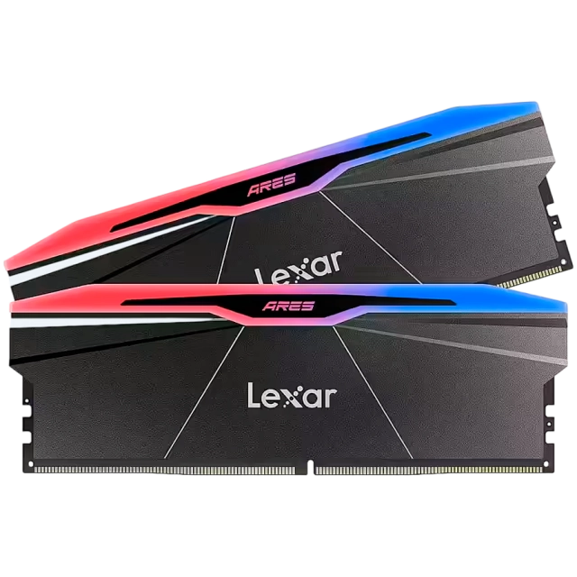 Lexar Ares 2.0 DDR5 6000 CL30 1.35V Memory with heatsink and RGB lighting,Dual pack, Black Color