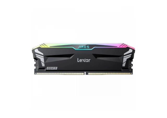 Lexar Ares DDR5 (2X16GB) 7200 CL34 1.4V Memory with heatsink and RGB lighting,Dual pack, Black Color, EAN: 843367132546