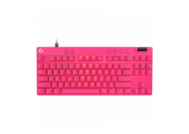 LOGITECH G PRO X TKL RAPID Gaming Keyboard - MAGENTA - US INT'L - USB - EMEA28i-935 - LINEAR