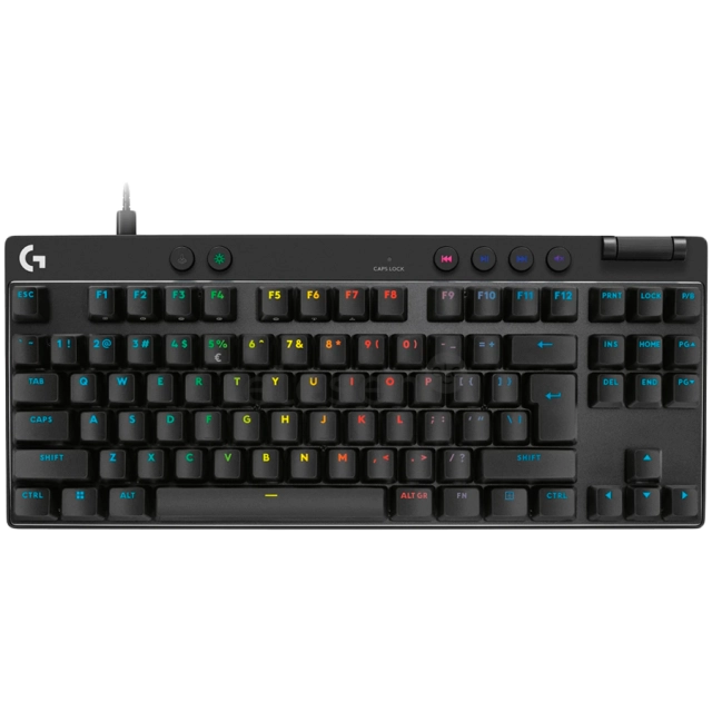 LOGITECH PRO X TKL RAPID Gaming Keyboard - BLACK - US INT'L - USB - EMEA28i-935 - LINEAR