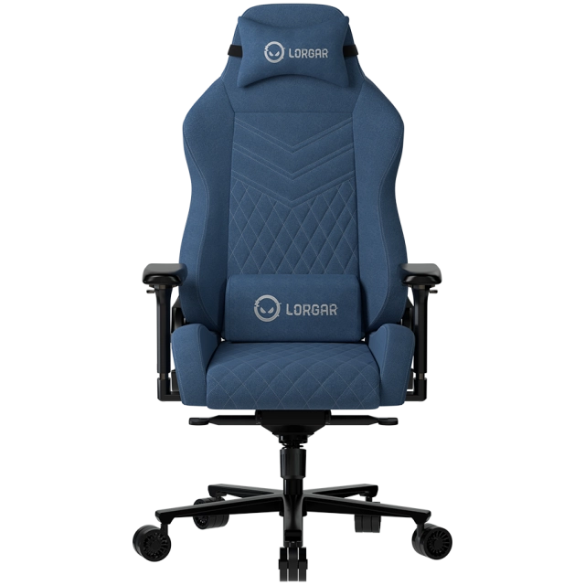 LORGAR Ace 422, Gaming chair, Anti-stain durable fabric, 1.8 mm metal frame, multiblock mechanism, 4D armrests, 5 Star aluminium base, Class-4 gas lift, 75mm PU casters, Blue