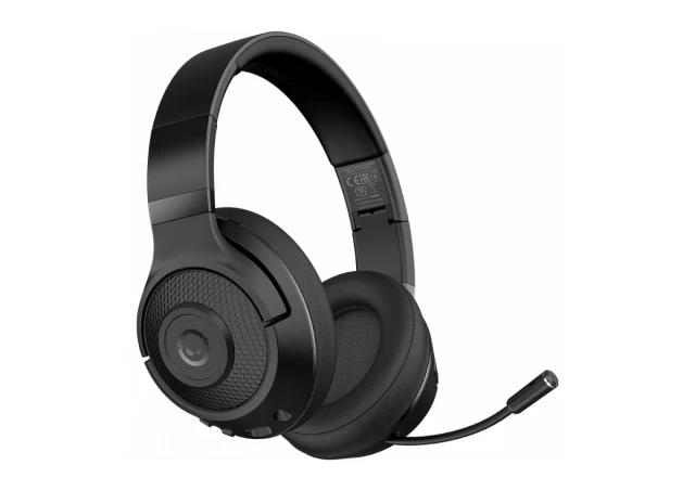 LORGAR Noah 500, Wireless Gaming headset with microphone, JL7006, BT 5.3, battery life up to 58 h (1000mAh), USB (C) charging cable (0.8m), 3.5 mm AUX cable (1.5m), size: 195*185*80mm, 0.24kg, black