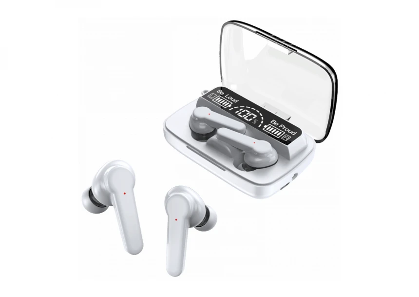 MeanIT Bežične stereo slušalice, Bluetooth v5.3, Bele - TWS B400 White