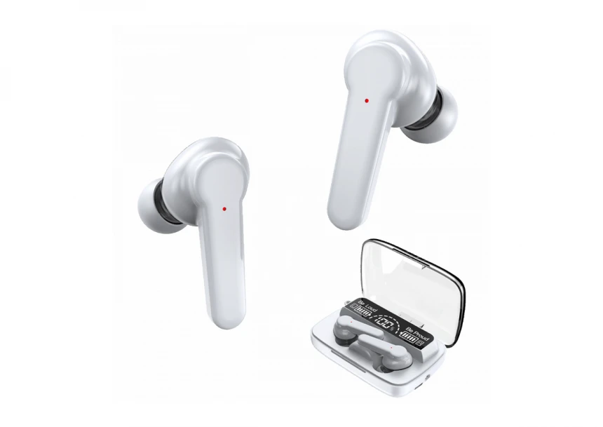 MeanIT Bežične stereo slušalice, Bluetooth v5.3, Bele - TWS B400 White