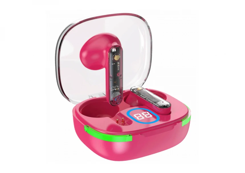 MeanIT Bežične stereo slušalice, Bluetooth V5.3, Crvene - TWS B80