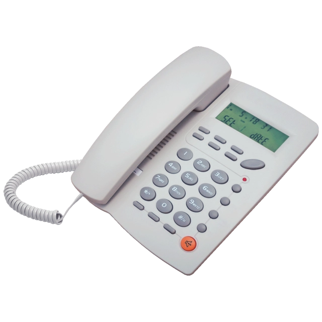 MeanIT Telefon stoni, LCD zaslon, ID broja, handsfree, beli - ST-300 White