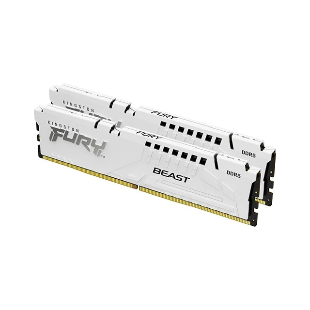 Memorija DDR5 64GB (2x32GB) 5600MHz Kingston Fury Beast White Expo KF556C36BWEK2-64