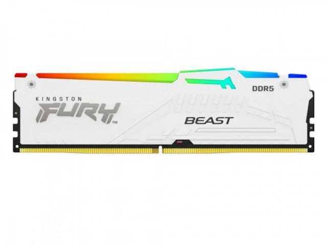 Memorija KINGSTON 16GB/DIMM/DDR5/5200MHz/CL36/FURY Beast RGB/bela