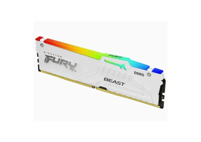 Memorija KINGSTON 16GB/DIMM/DDR5/5600MHz/CL40/FURY Beast RGB/bela