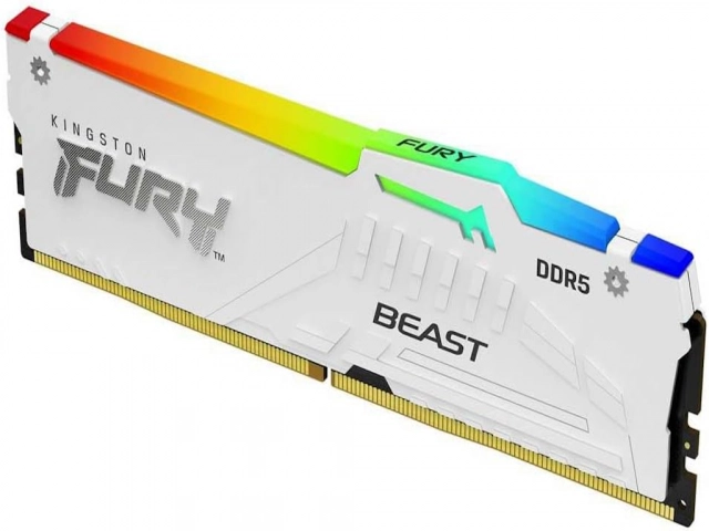 Memorija KINGSTON 32GB/DIMM/DDR5/5200MHz/CL40/FURY Beast RGB/bela
