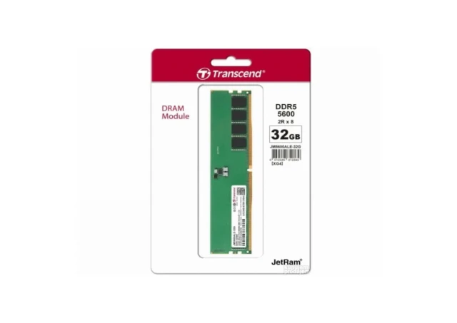 Memorija TRANSCEND 32GB/DIMM/DDR5/5600MHz/CL46/crna