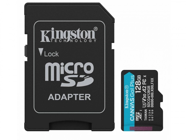 KINGSTON Memorije kartice SDCG4/128GB/Canvas Go! Plus/microSD/200/100MB/s/+adapter