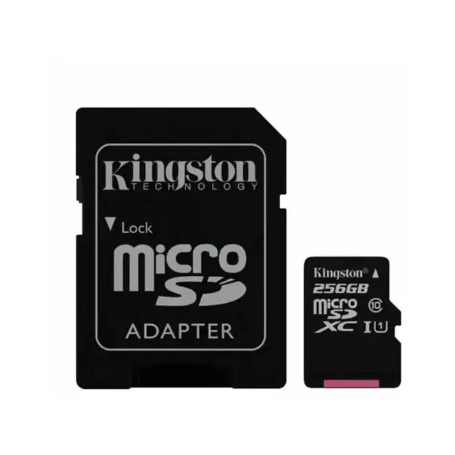 MC MicroSDXC Kingston 256GB Class10 U3/100MB/s-85MB/s SDCS3/256GB + Adapter