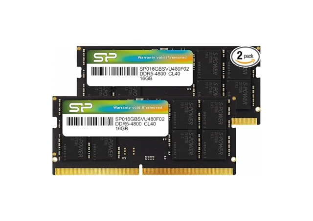Silicon Power DDR5-4800 32GB DRAM DDR5 SO-DIMM Notebook 32GBx1, On-Die Error Correction Code, 32 bit channels per module, EAN: 4713436147589