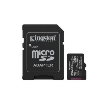 Micro SD Kingston 128GB Canvas Select Plus SDCS3/128GB + adapter