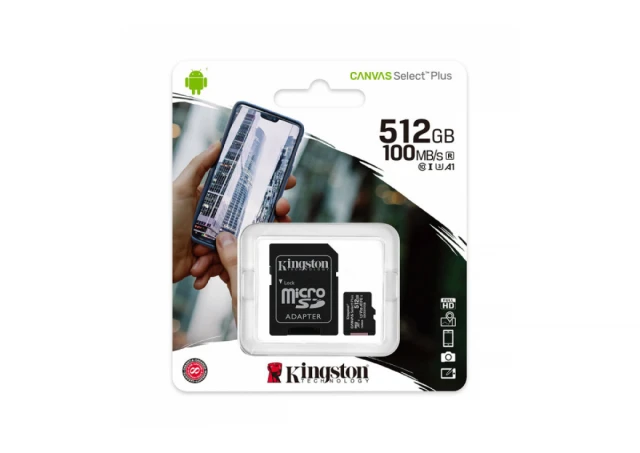 Micro SD Kingston 512GB Canvas Select Plus SDCS2/512GB +adapter