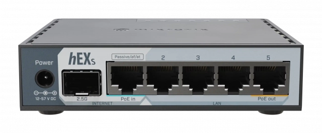 MikroTik E60iUGS hEX S ruter sa 5 x GB LAN/1 x WAN/2.5GbE SFP + USB3.0
