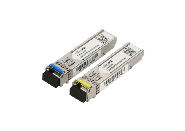 MikroTik S-3553LC20D pair of SFP modules (1.25G SM 20km T1310nm/R1550nm) + (1.25G SM 20km T1550nm/R1310nm)