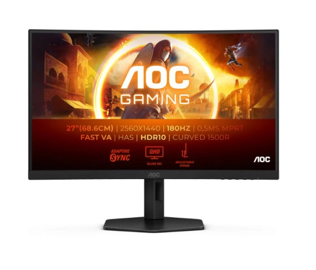 Monitor 27" AOC CQ27G4X IPS 2560 x 1440/180Hz/0,5ms/2xHDMI/DP/Tilt/Swiwel