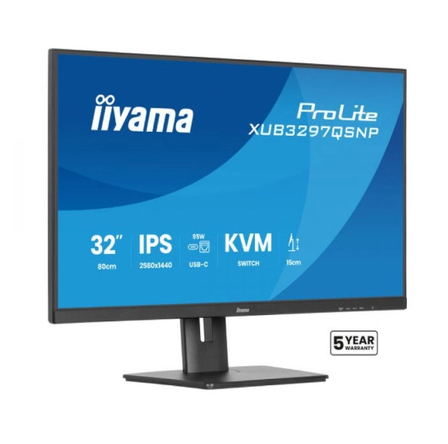 Monitor 31.5" Iiyama XUB3297QSNP-B1 IPS 2560x1440/100Hz/1ms/HDMI/DP/4xUSB