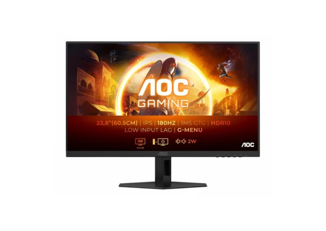 Monitor AOC 24G4XE 23.8"/IPS/1920x1080/180Hz/1ms GtG/HDMIx2,DP/Gsync/VESA/zvucnici/crna