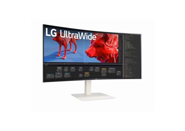 Monitor LG 38WR85QC-W 38"/IPS,zakrivljen,21:9/3840x1600/144Hz/1ms GtG/HDMIx2,DP,USB,LAN/Gsync/bela