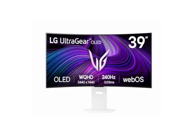 Monitor LG UltraGear 39GX90SA 39"/OLED,zakrivljen,21:9/3440x1440/240Hz/0,03ms GtG/HDMIx2,DP,USB/bela