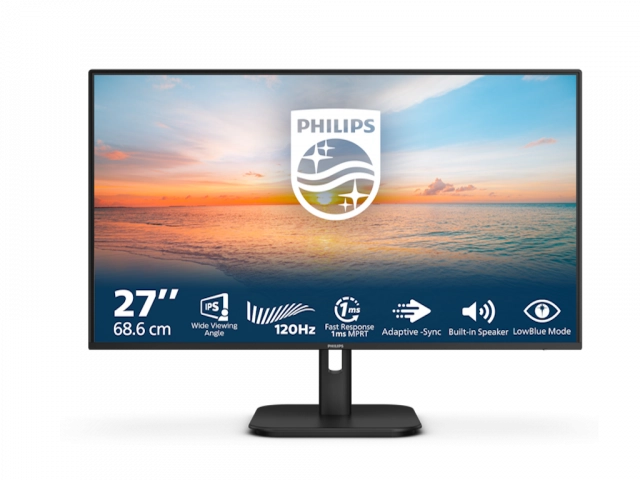 Monitor PHILIPS 27E1N1200A/00 27"/IPS/1920x1080/120Hz/4ms GtG/VGA,HDMI,DP/VESA/zvucnici/crna