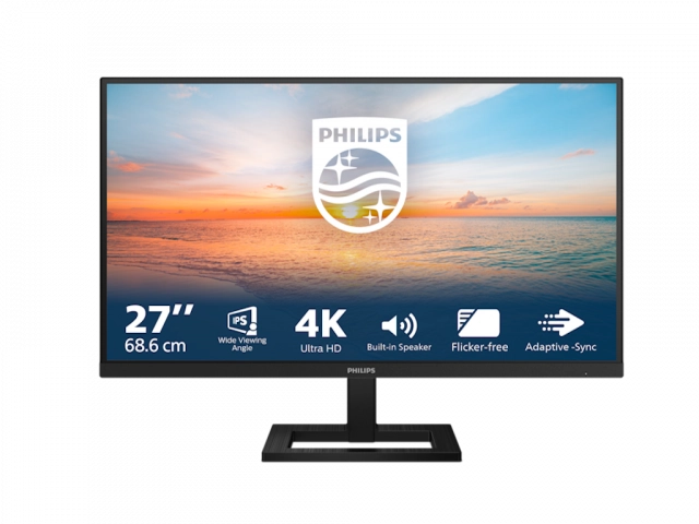 Monitor PHILIPS 27E1N1800AE/00 27"/IPS/3840x2160 /60Hz/4ms GtG/HDMIx2,DP/Visina/VESA/zvucnici/crna